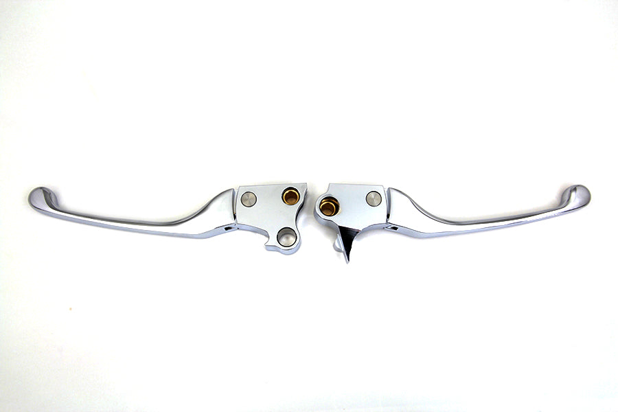 HARLEY Chrome Adjustable Hand Lever Set Fits 1996-2012 FXST,   1996-2012 FLST,   1996-2012 FLT,