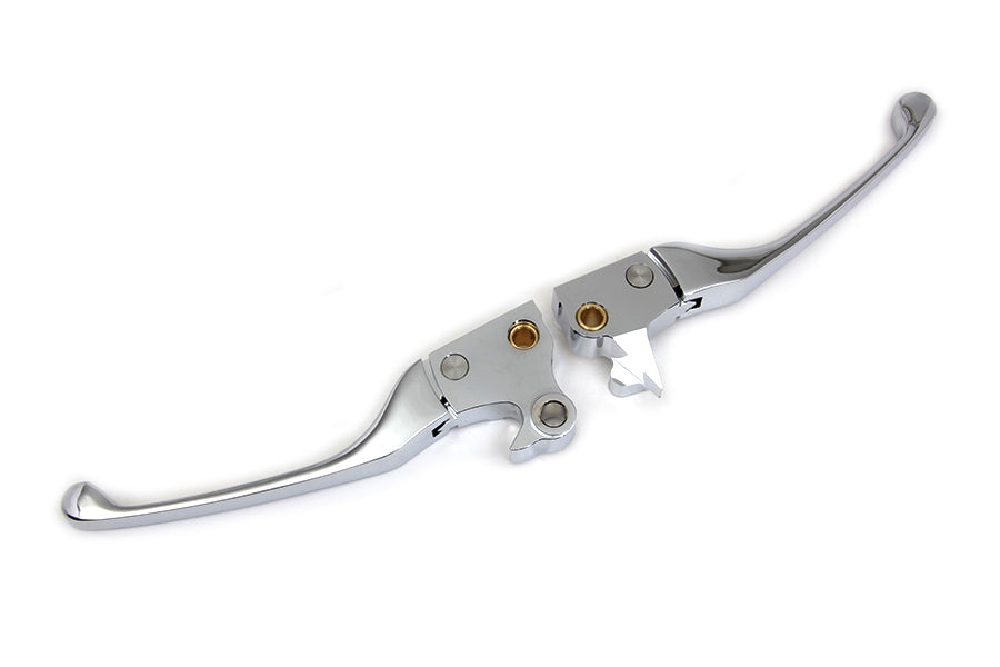 HARLEY Chrome Adjustable Hand Lever Set Fits 2004-2012 XL,