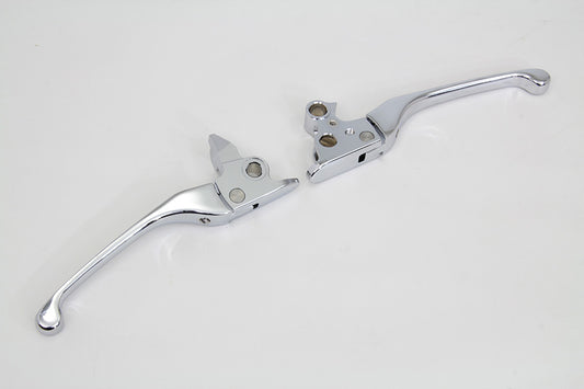 HARLEY Chrome Adjustable Hand Lever Set Fits 2008-2013 FLT,