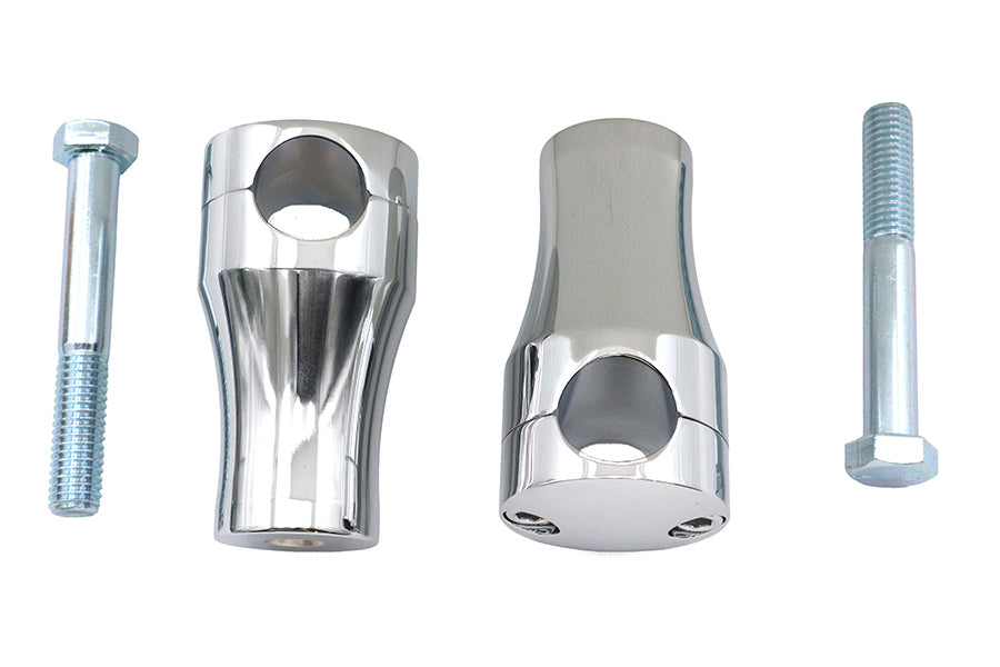HARLEY 3 inch Solid Billet Riser Set Chrome Fits 0-  Custom, application for 1 handlebars"