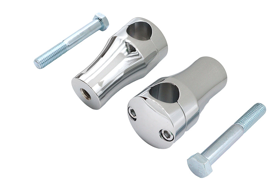 HARLEY 3 inch Solid Billet Riser Set Chrome Fits 0-  Custom, application for 1 handlebars"