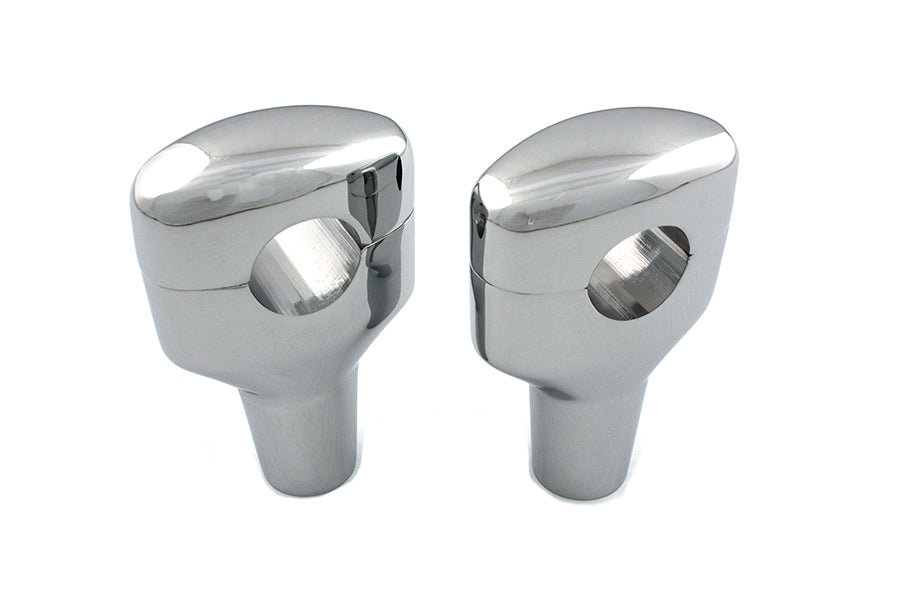 HARLEY Chrome 3-1/2 inch Short Riser Set fits 0-  Custom, application for 1-1/4 handlebars"