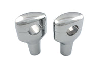HARLEY Chrome 3-1/2 inch Short Riser Set fits 0-  Custom, application for 1-1/4 handlebars"