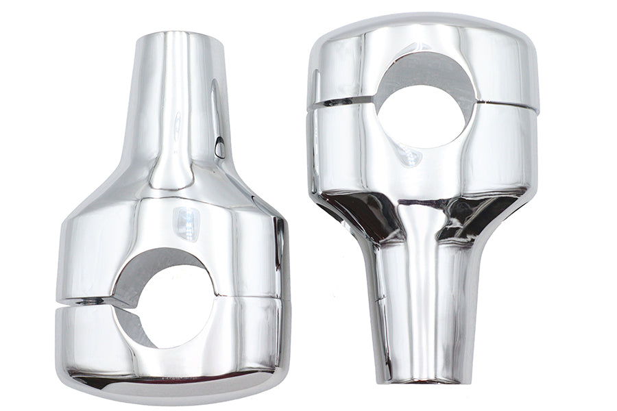 HARLEY Chrome 3-1/2 inch Short Riser Set Fits 0-  Custom, application for 1-1/4 handlebars"