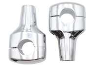 HARLEY Chrome 3-1/2 inch Short Riser Set Fits 0-  Custom, application for 1-1/4 handlebars"