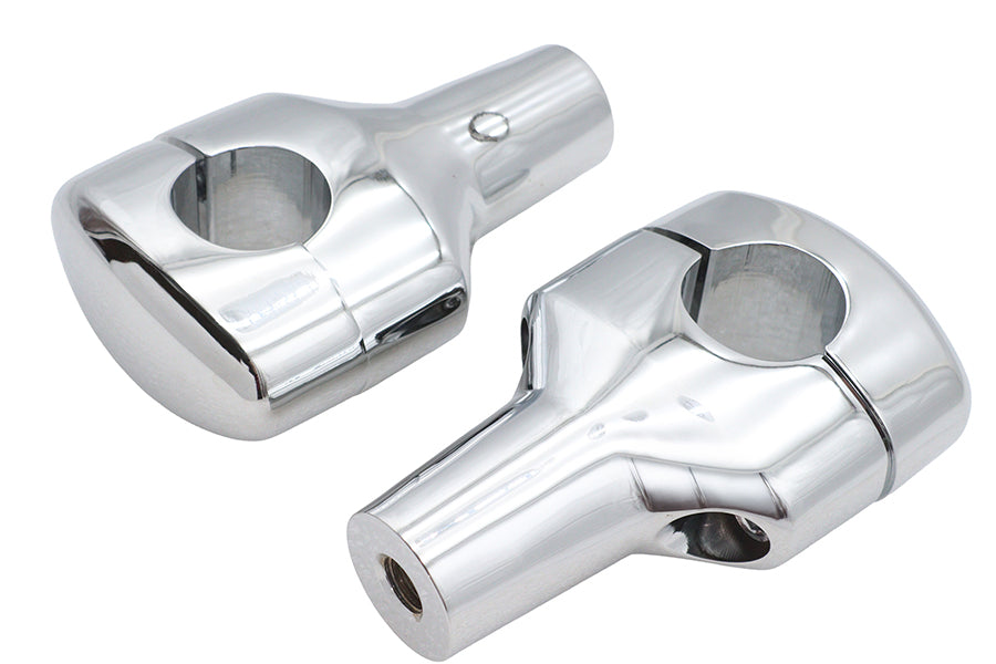 HARLEY Chrome 3-1/2 inch Short Riser Set Fits 0-  Custom, application for 1-1/4 handlebars"