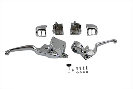 HARLEY Handlebar Control Kit Chrome fits 1996-2006 FXST,  1996-2006 FXD,  1996-2003 XL,  1996-2006 FLST,