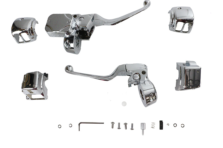 HARLEY Handlebar Control Kit Chrome Fits 1996-2004 FLT,   1996-2006 FLHT,