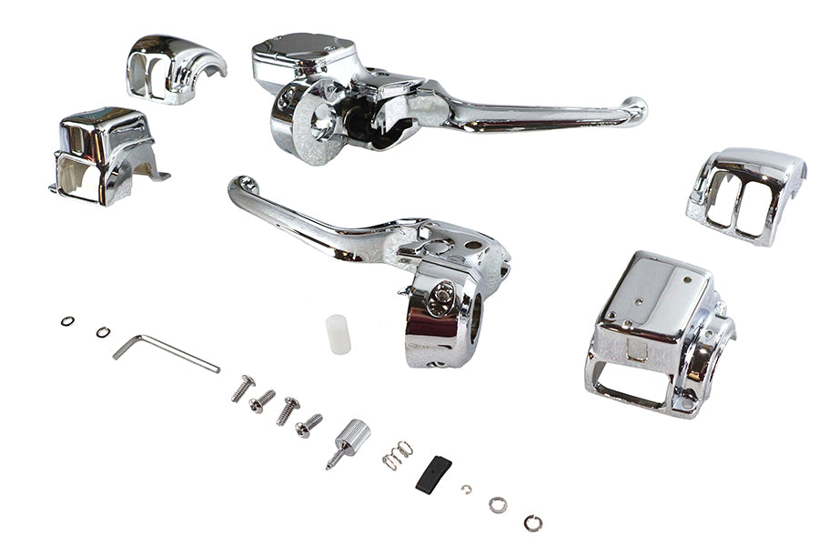 HARLEY Handlebar Control Kit Chrome Fits 1996-2004 FLT,   1996-2006 FLHT,