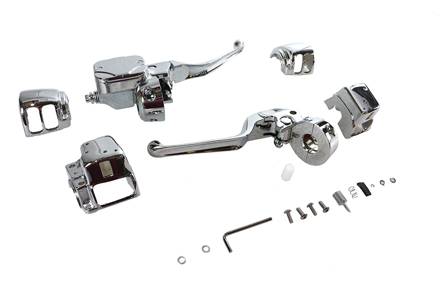 HARLEY Handlebar Control Kit Chrome Fits 1996-2004 FLT,   1996-2006 FLHT,