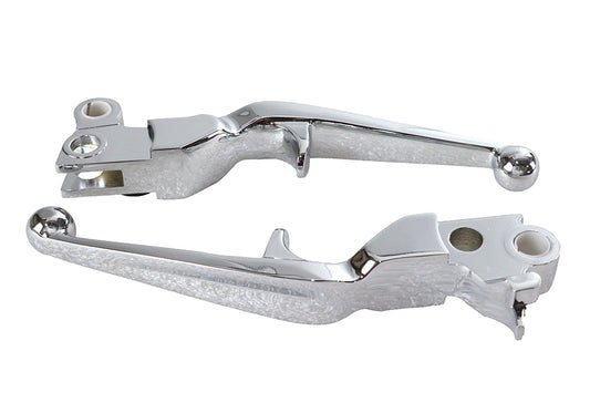 HARLEY Chrome Trigger Style Hand Lever Set Fits 1996-2007 FXST,   1996-2007 FLST,   1996-2007 FXD,