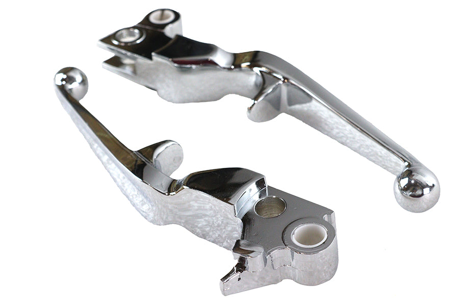 HARLEY Chrome Trigger Style Hand Lever Set Fits 1996-2007 FXST,   1996-2007 FLST,   1996-2007 FXD,