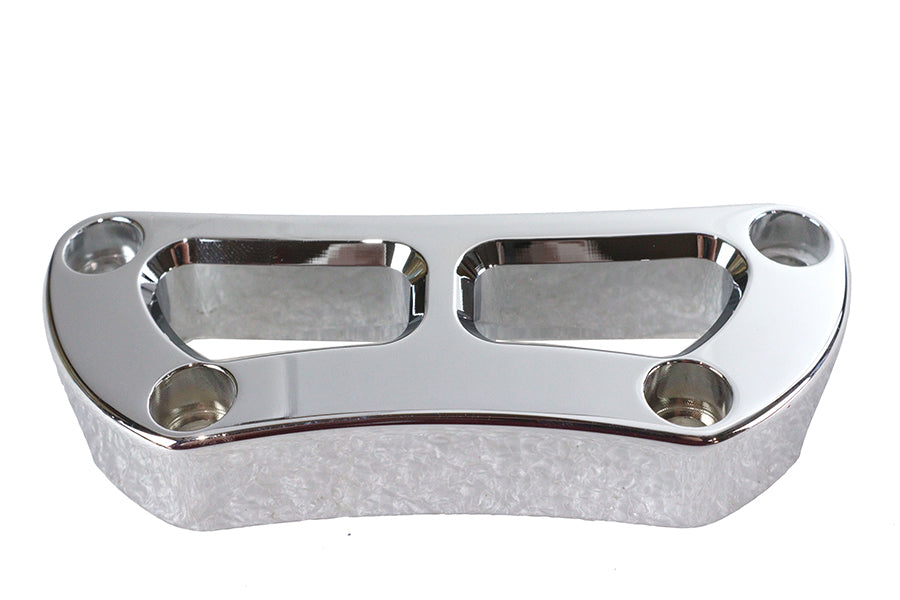 HARLEY Cutout Design Riser Top Clamp Chrome Fits 1974-UP XL,   1980-1984 FX,   1985-UP FX,