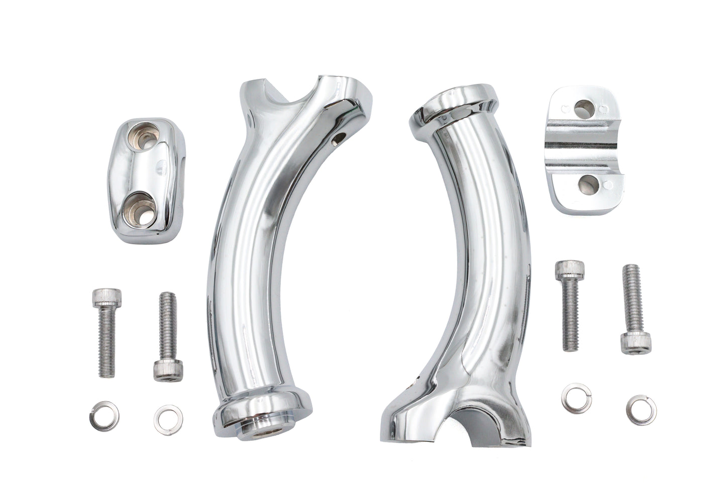 HARLEY 5-3/4 inch Fatty Pullback Riser Kit Chrome Fits 0-  Custom, application for 1 handlebars"