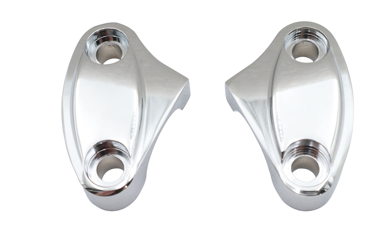 HARLEY Top Riser Clamp Set Chrome Fits 1973-1984 FX,   1982-1994 FXR,   1982-1994 FXR,   1984-UP FXS