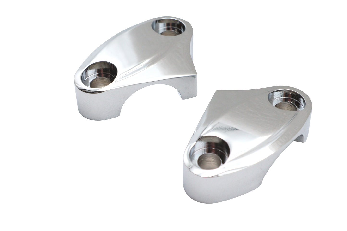 HARLEY Top Riser Clamp Set Chrome Fits 1973-1984 FX,   1982-1994 FXR,   1982-1994 FXR,   1984-UP FXS