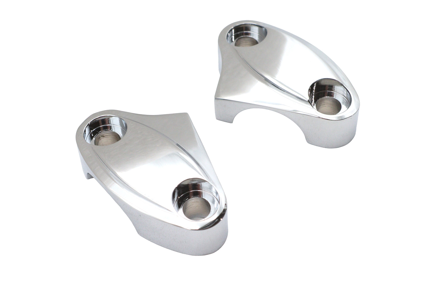 HARLEY Top Riser Clamp Set Chrome Fits 1973-1984 FX,   1982-1994 FXR,   1982-1994 FXR,   1984-UP FXS