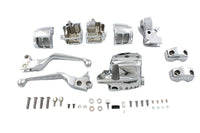 HARLEY Chrome Handlebar Control Kit Fits 1996-2006 FXST,   1996-2006 FLST,   1996-2003 XL,