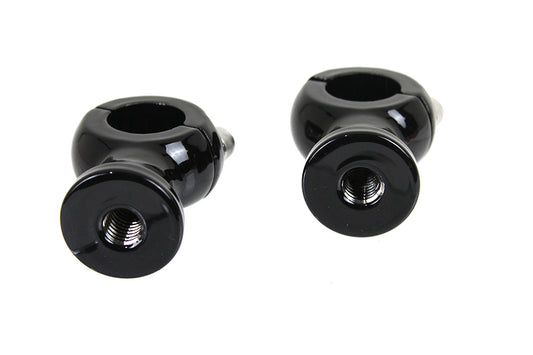 HARLEY 1-3/4 inch Gloss Black Speed Freak Handlebar Riser Set fits 0-  Custom,