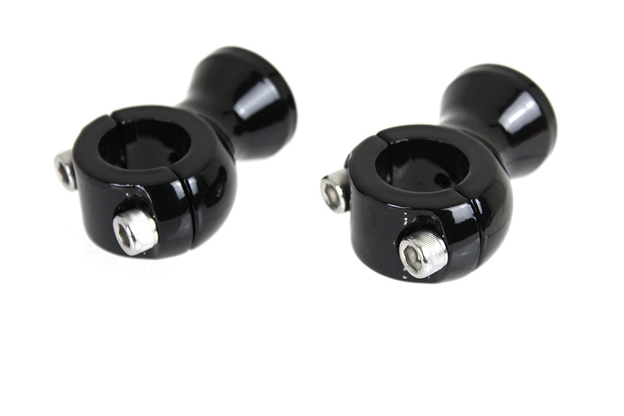 HARLEY 1-3/4 inch Gloss Black Speed Freak Handlebar Riser Set fits 0-  Custom,