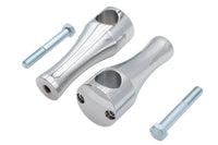 HARLEY 5 inch Solid Billet Chrome Riser Set Fits 0-  Custom, application for 1-1/4 handlebars"