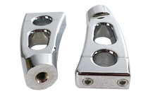 HARLEY 4-1/4 inch Switchback Chrome Riser Set Fits 0-  Custom, application
