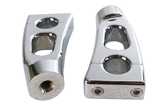 HARLEY 4-1/4 inch Switchback Chrome Riser Set Fits 0-  Custom, application