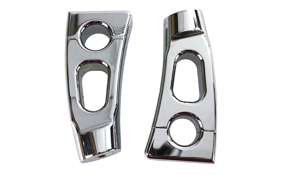 HARLEY 4-1/4 inch Switchback Chrome Riser Set Fits 0-  Custom, application