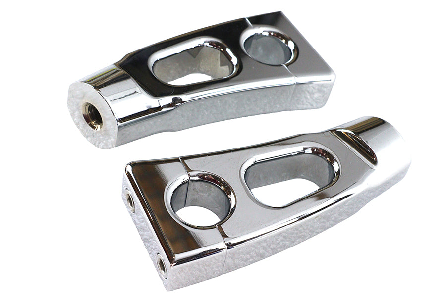 HARLEY 4-1/4 inch Switchback Chrome Riser Set Fits 0-  Custom, application