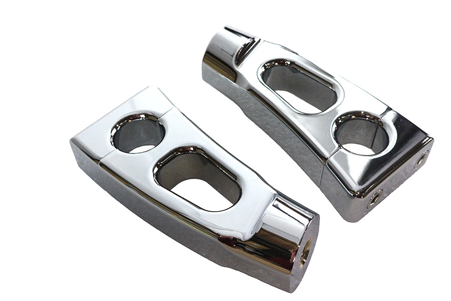 HARLEY 4-1/4 inch Switchback Chrome Riser Set Fits 0-  Custom, application