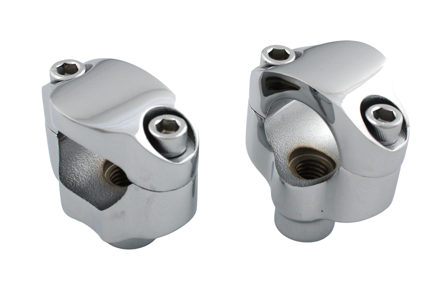 HARLEY 1-1/4 inch Riser Kit Chrome Fits 2007-UP FXST, 1-1/4 handlebars"