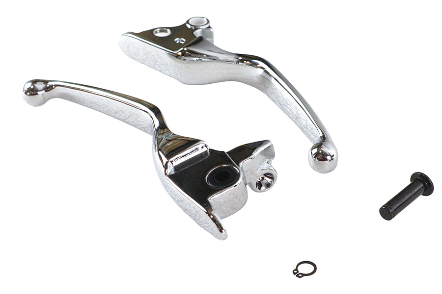 HARLEY Chrome Smooth Contour Tamer Hand Lever Set Fits 2008-2013 FLT,