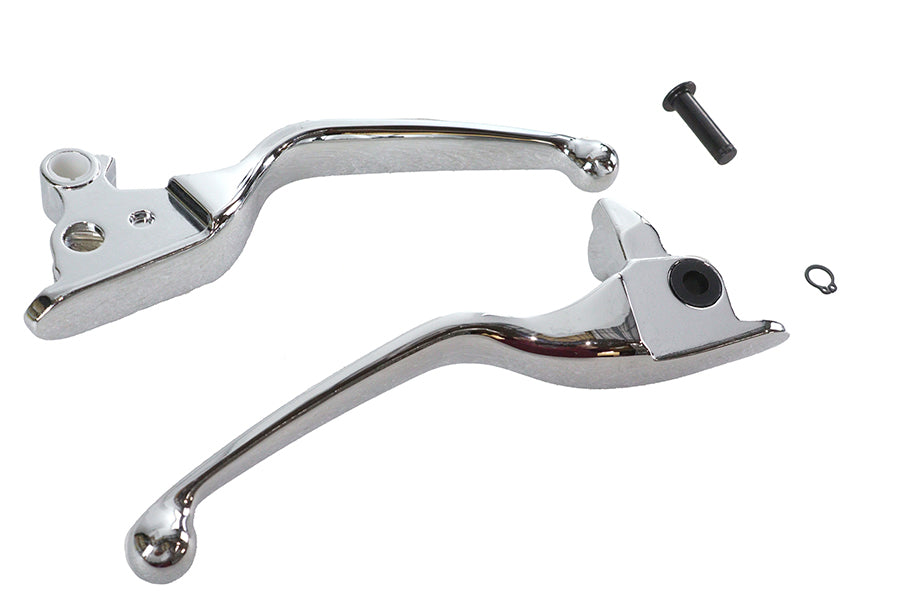 HARLEY Chrome Smooth Contour Tamer Hand Lever Set Fits 2008-2013 FLT,
