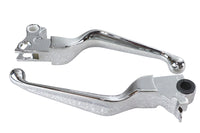 HARLEY Chrome V-Cut Hand Lever Set Fits 2008-2014 FLST,   2008-2014 FXST,   2008-2014 FXD,
