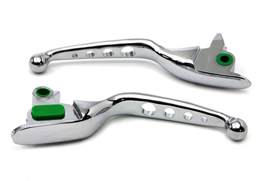 HARLEY Chrome Drilled Hand Lever Set Fits 2008-2013 FLT,