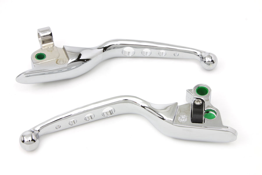 HARLEY Chrome Drilled Hand Lever Set Fits 2008-2013 FLT,