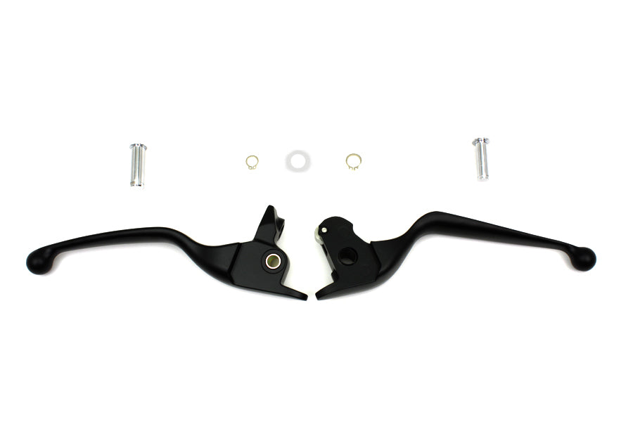 HARLEY Black Hand Lever Set Fits 2014-2016 FLT,