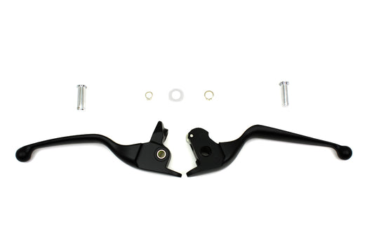 HARLEY Black Hand Lever Set Fits 2014-2016 FLT,