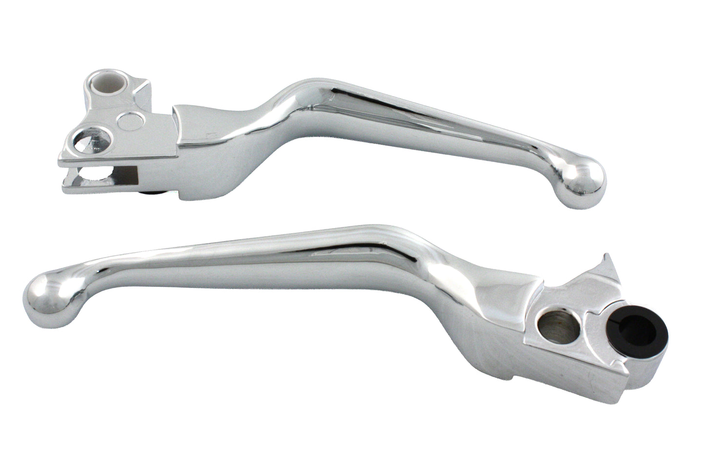 HARLEY Chrome V-Cut Hand Lever Set Fits 1996-2007 FLST,   1996-2007 FXST,   1996-2007 FXD,   1996-20