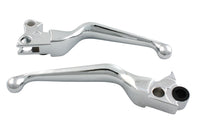 HARLEY Chrome V-Cut Hand Lever Set Fits 1996-2007 FLST,   1996-2007 FXST,   1996-2007 FXD,   1996-20