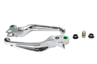 HARLEY Chrome Slotted Hand Lever Set Fits 2008-2014 FXST,   2008-2014 FLST,   2008-2014 FXD,