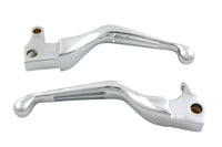 HARLEY Chrome Slotted Hand Lever Set Fits 2004-2006 XL,