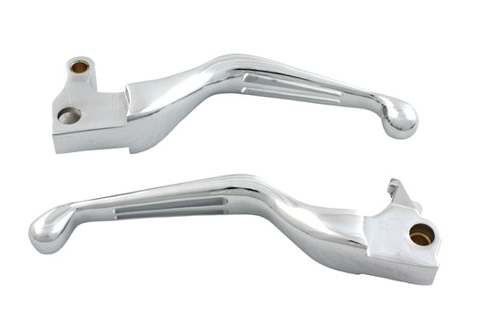 HARLEY Chrome Slotted Hand Lever Set Fits 2004-2006 XL,