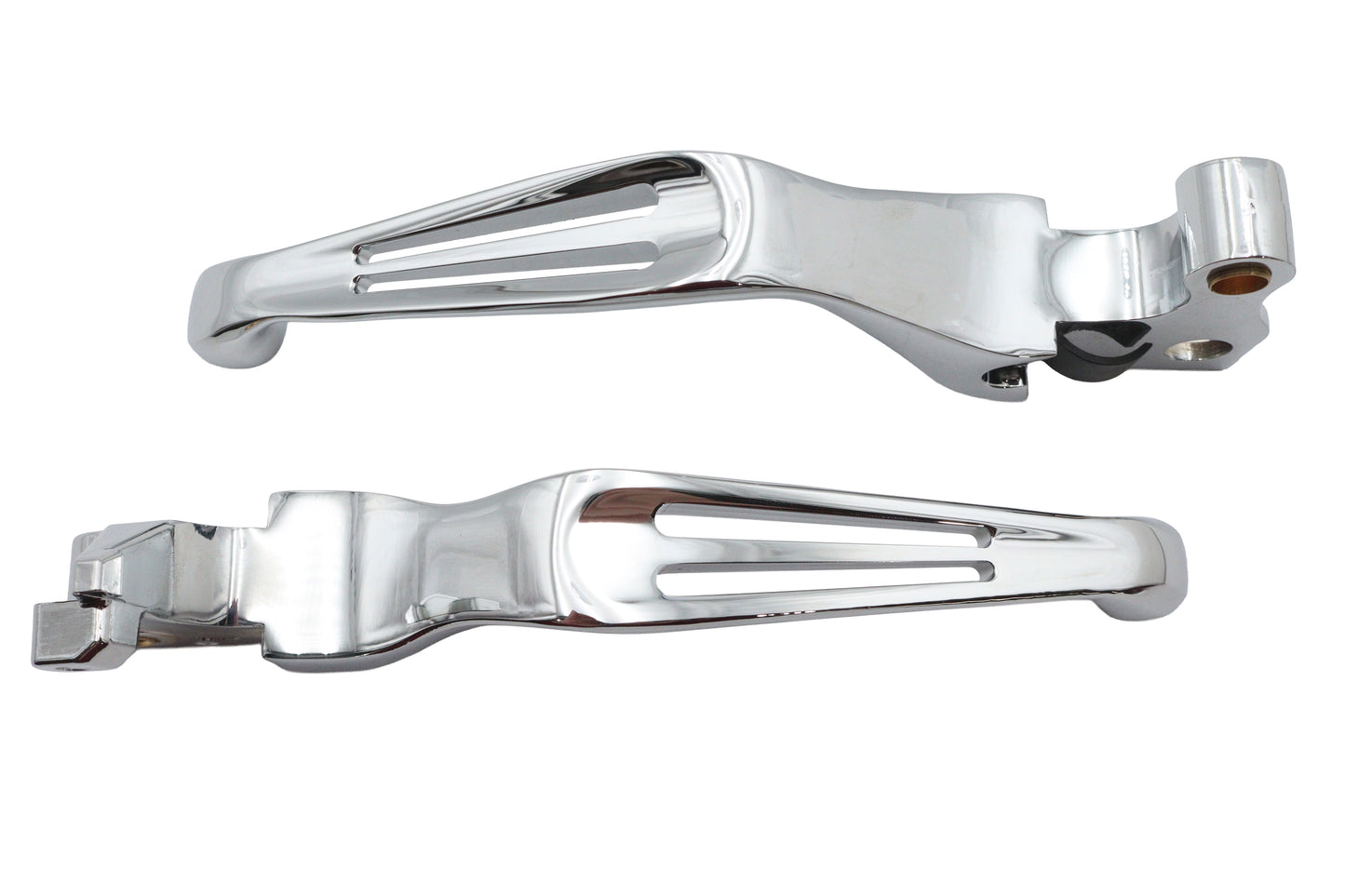 HARLEY Chrome Slotted Hand Lever Set Fits 2004-2006 XL,