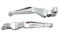HARLEY Chrome Slotted Hand Lever Set Fits 2004-2006 XL,
