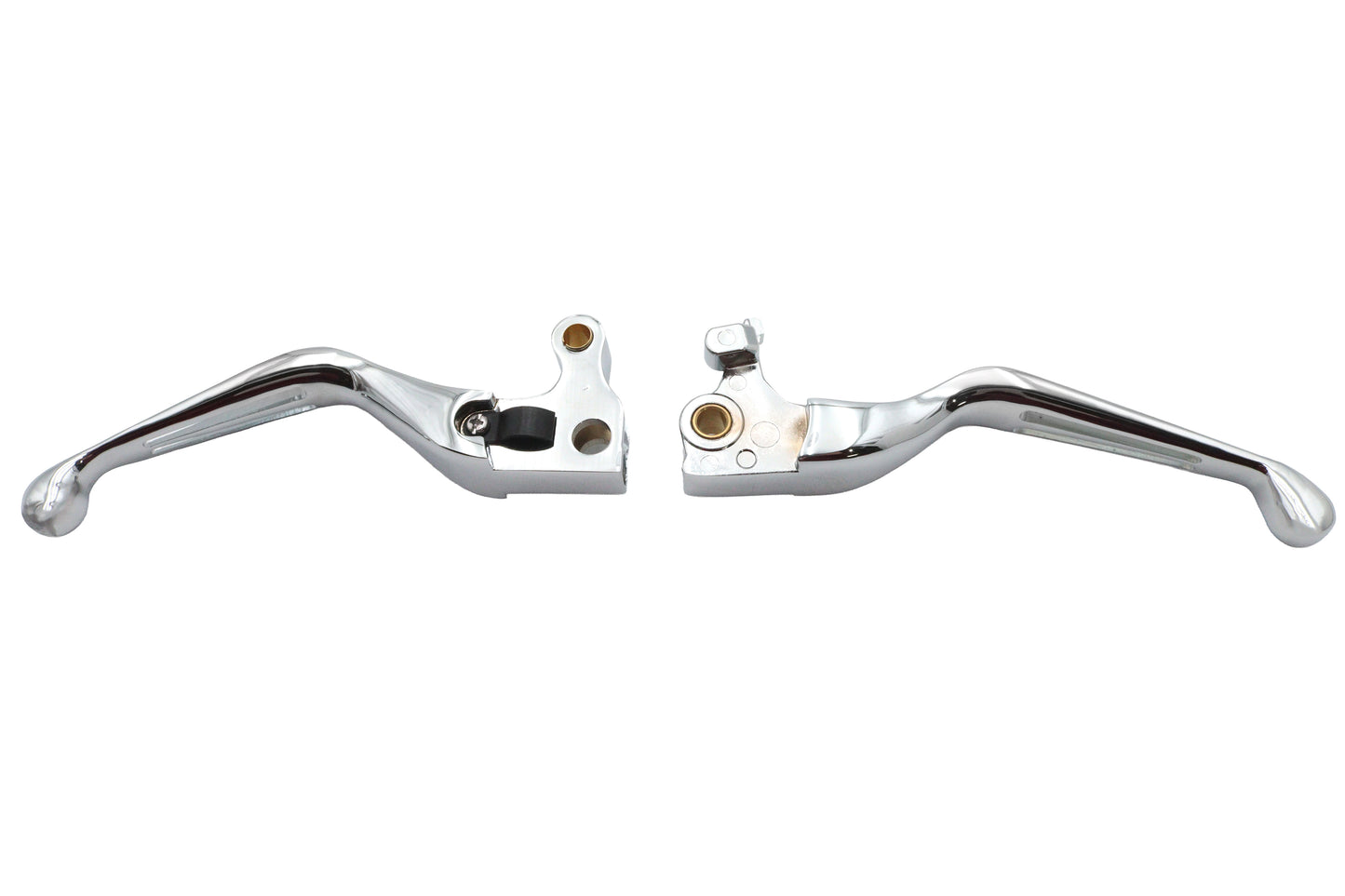 HARLEY Chrome Slotted Hand Lever Set Fits 2004-2006 XL,