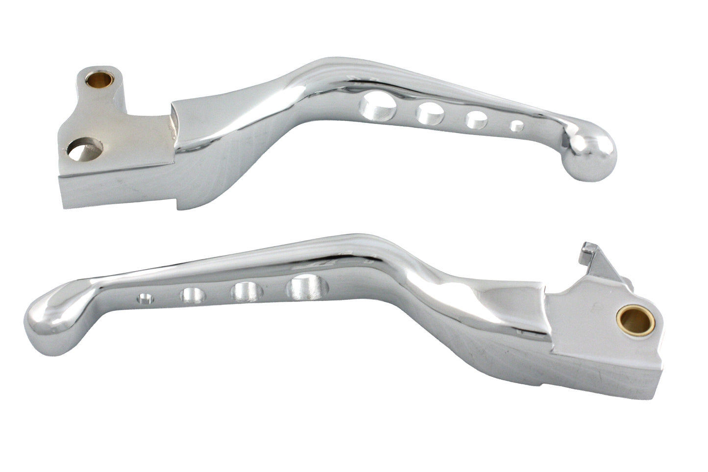 HARLEY Chrome Drilled Hand Lever Set Fits 2004-2006 XL,