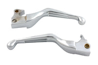 HARLEY Chrome Slotted Hand Lever Set Fits 2007-2013 XL,