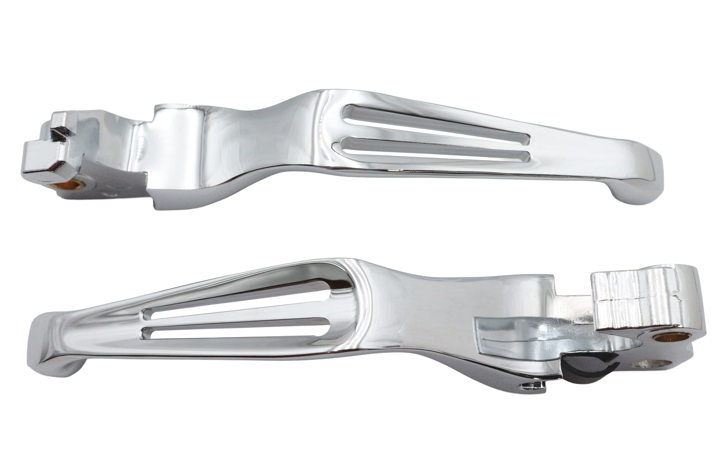HARLEY Chrome Slotted Hand Lever Set Fits 2007-2013 XL,