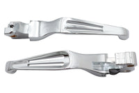 HARLEY Chrome Slotted Hand Lever Set Fits 2007-2013 XL,